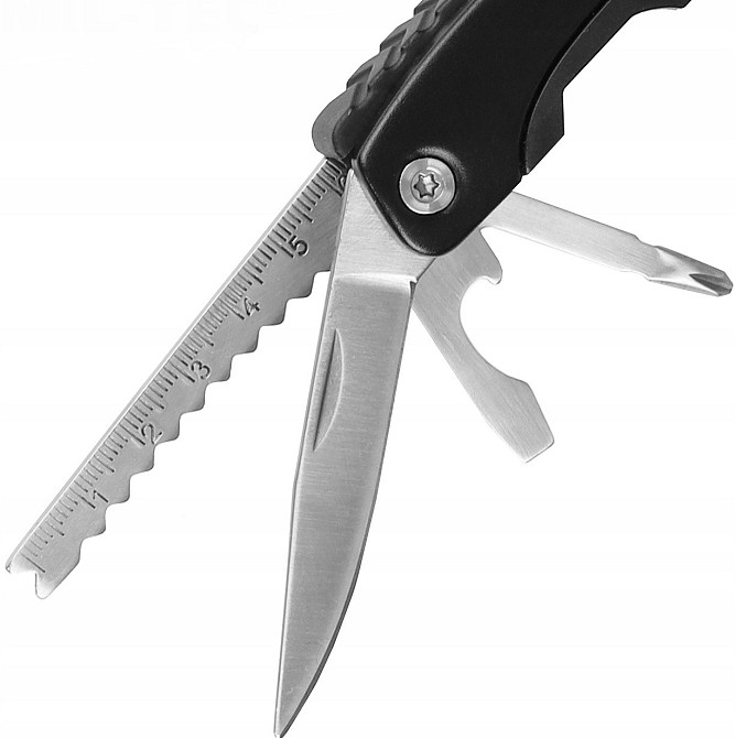 Багатофункціональний Складаний Ніж - Мультитул 9в1 з чохлом Mil-Tec від Sturm "Kombi Tool" (15402002) Black Нововолинськ - фото 8