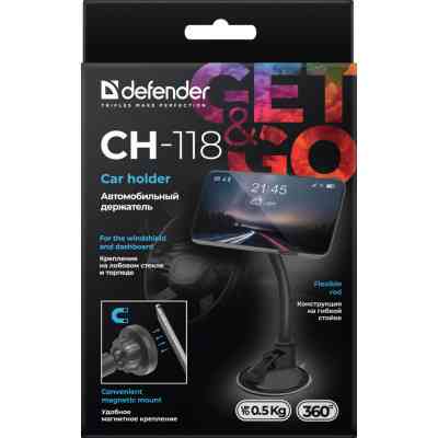 Универсальный автодержатель Defender CH-118 магніт, на панель (29118) Винница