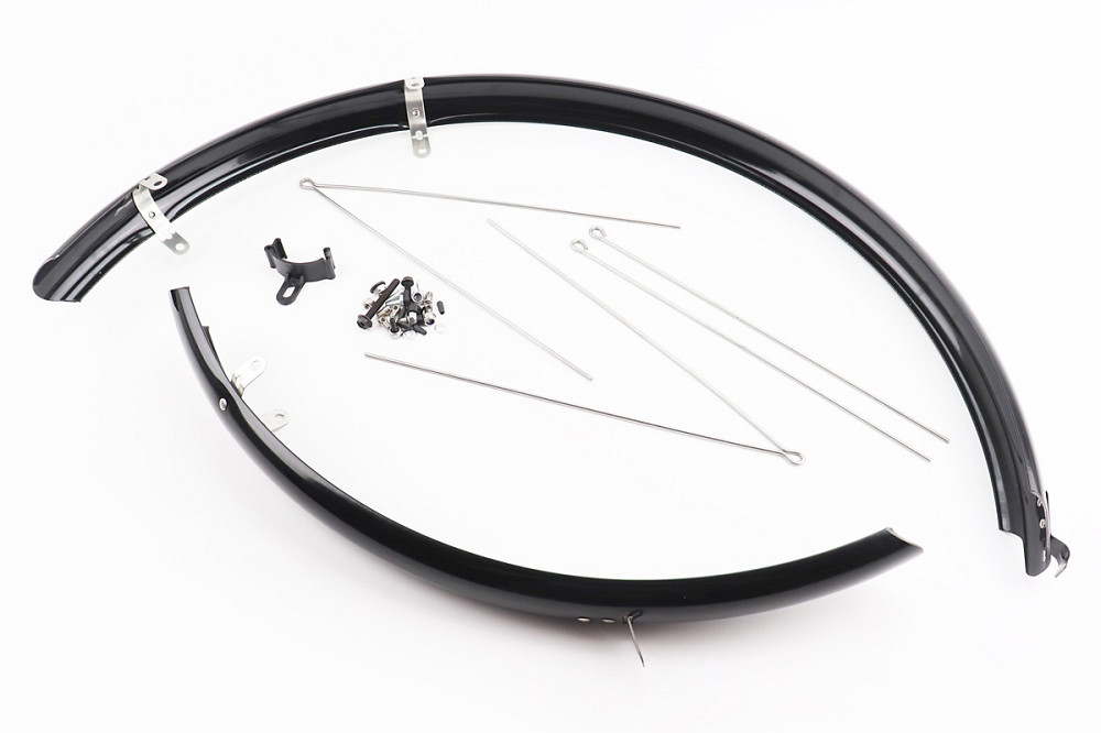 Крила пластмасові 26" MTB довгі, чорні Київ - фото 1