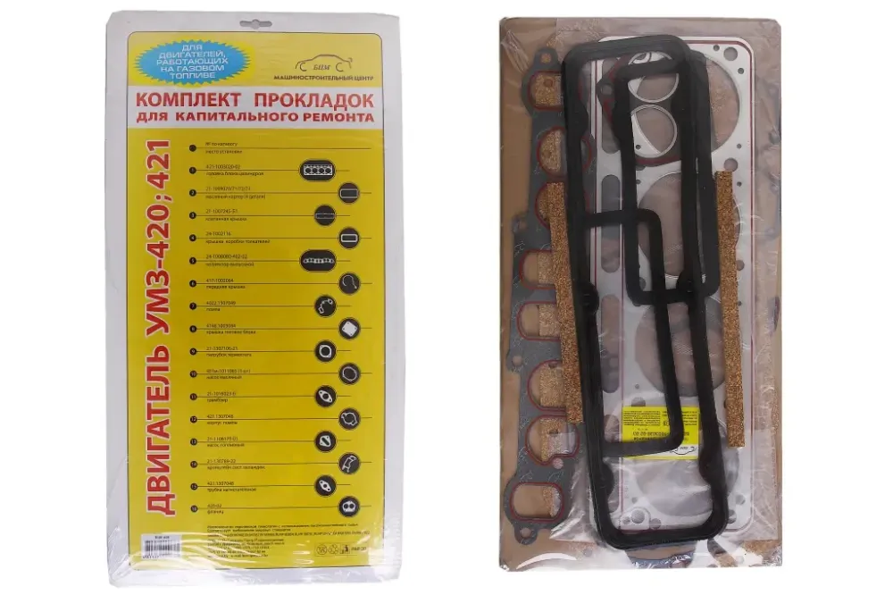Набор прокладок двигателя УАЗ полный БЦМ газ (прокладка УАЗ-421) Винница - изображение 1