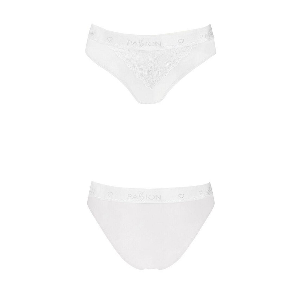 Трусики з широкою гумкою і мереживом Passion PS001 PANTIES L, white Sex Aura Київ - фото 4