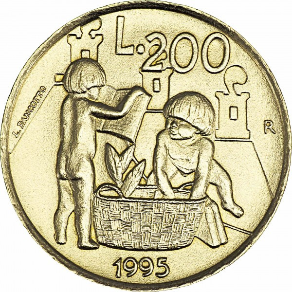 Монета 200 лир. 1995 год, Сан-Марино.UNC Полтава - изображение 1