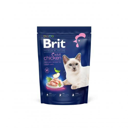 Сухий корм Brit Premium Cat by Nature Adult Chicken для кішок, з куркою, 800 г Київ - фото 1