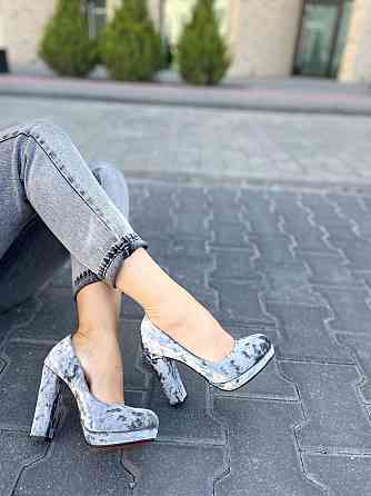 Туфлі жіночі MISSKA сірі оксамит каблук 10см (L212-E326 3556) Коломия