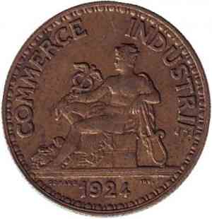 Монета 50 сантимів. 1924,22 рік, Франція. Полтава