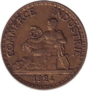 Монета 50 сантимів. 1924,22 рік, Франція. Полтава - фото 1