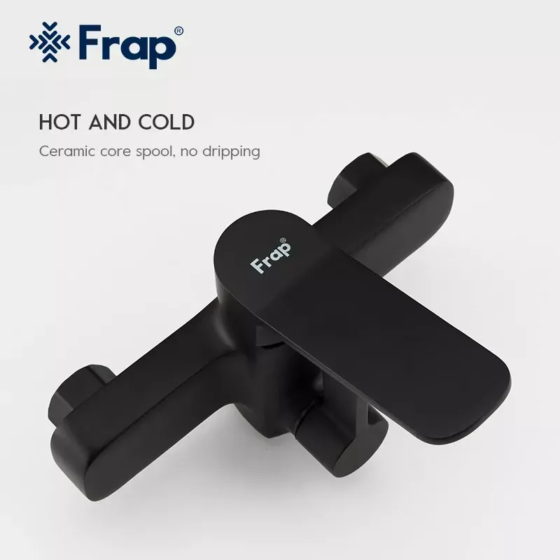 Смеситель для ванны с душевым гарнитуром Frap F2262 черный Киев - изображение 4