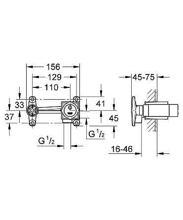 Прихована частина змішувача для раковини Grohe Non Rapido OHM   ( 23200000 ) 22042 Харків