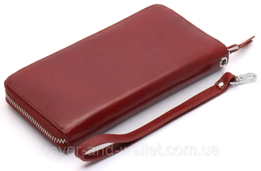 Презентабельный мужской портмоне клатч из гладкой кожи Boston Коричневый Киев - изображение 3