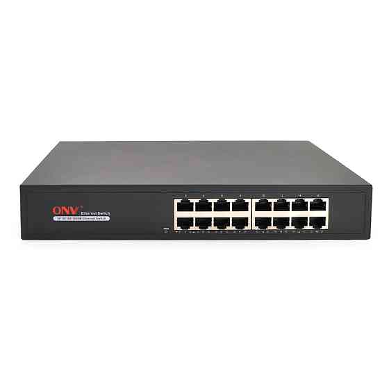 Коммутатор Gigabit Ethernet ONV-H3016 в металлическом корпусе, 16*1000Мб портов, 270х181х44 мм Киев