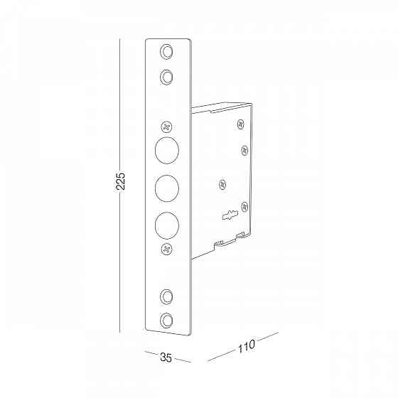 ЗАМОК ДЛЯ ВХІДНИХ ДВЕРЕЙ СУВАЛЬДНИЙ HR-03S Київ