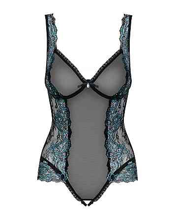 (SALE) Сетчатое боди на косточках Obsessive Amanta teddy S/M, черное, с доступом Sex Aura Киев