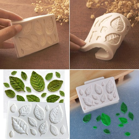 Кондитерский молд Листья 65 на 100 мм серый Киев - изображение 4