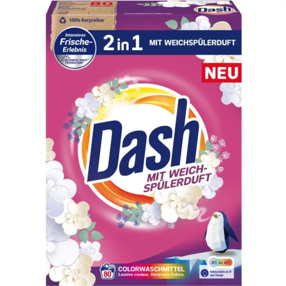 Стиральный порошок Dash 2in1 Colorwaschmittel 4.8 кг 80 циклов стирки Львов