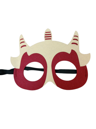 Дитяча маска Динозавр для дитячого свята one size бордово-бежевий Київ