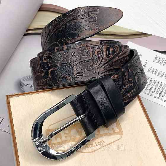 Женский кожаный ремень Leather Collection (7804) brown Киев