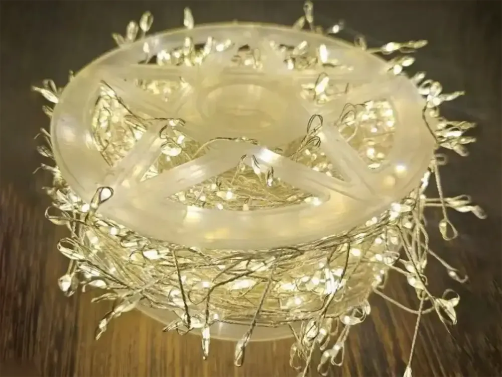 Гирлянда Мишура зеленый провод 220В пульт ДУ 8 режимов 30м 900LED (белый) G-LINE-30M900-W-1 Одесса - изображение 1