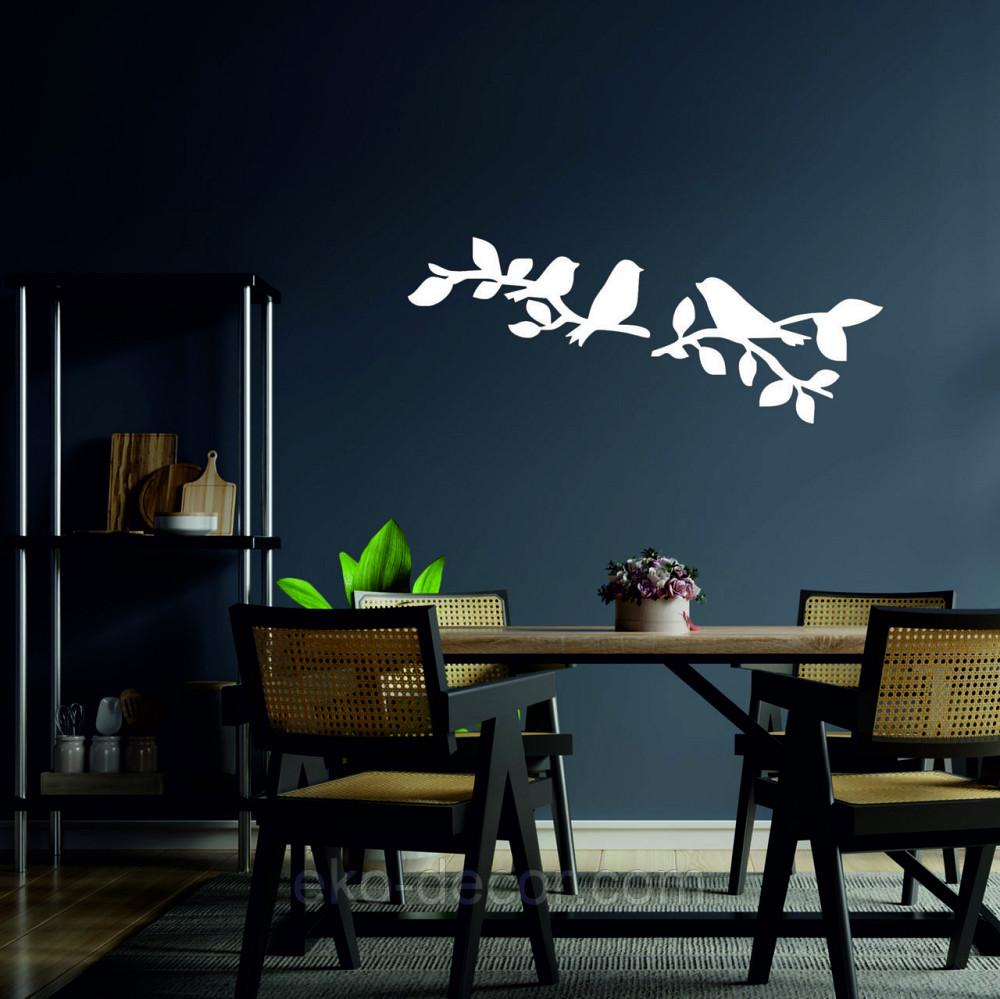 Декоративне настінне Панно  «Птахи» , Декор на стіну 110*43 см, Білий Київ - фото 8