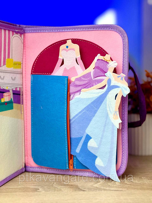 Книга-папка фетрова розвиваюча навчальна "Єдиноріг" 25029 рожевий Хмельницький - фото 4