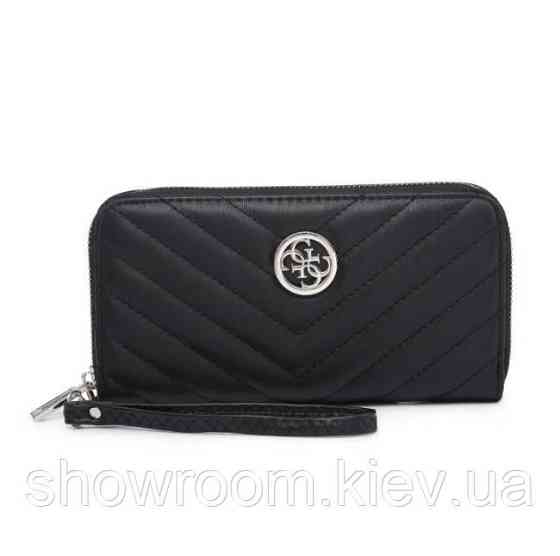 Женский кошелек на молнии Guess (7582) черный Киев
