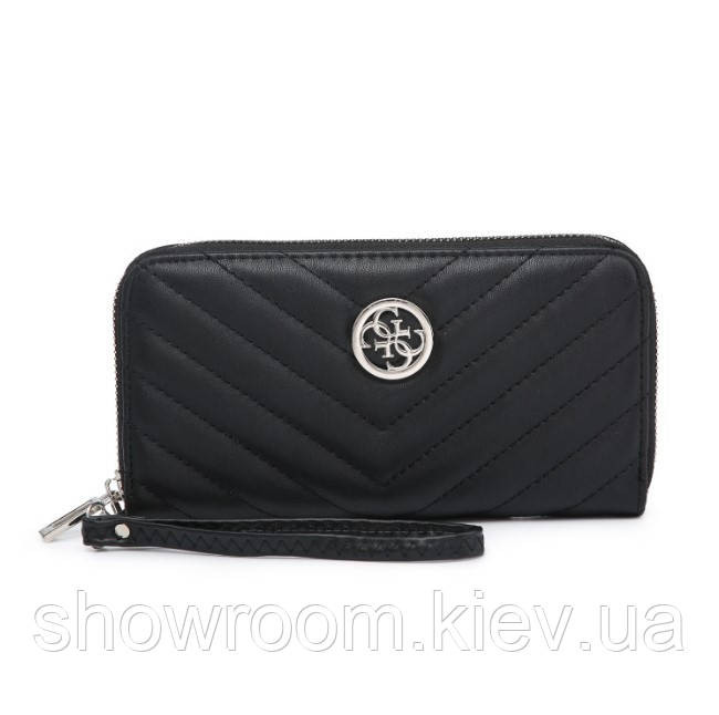 Жіночий гаманець на блискавці Guess (7582) чорний Київ - фото 1