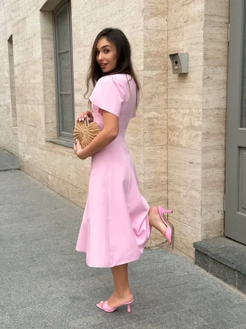 Стильне жіноче плаття з відрізною талією та спідницею сонце-кльош. Одеса - фото 12