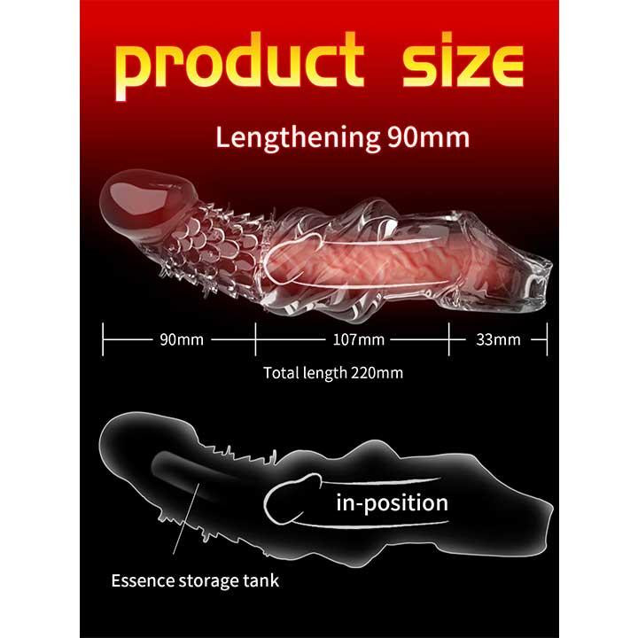 Насадка для збільшення пеніса Crystal Skin збільшує на 9 см Вінниця - фото 2