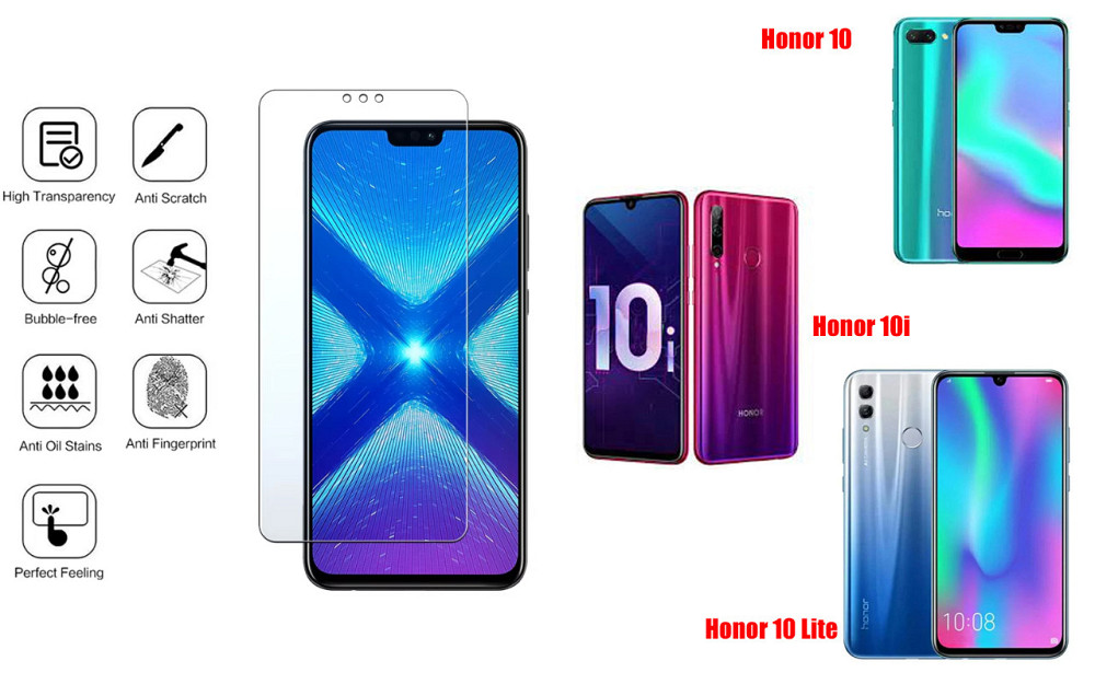 Защитное стекло NeoGlass для Honor 10, 10i, 10 Lite – ультрапрозрачное и устойчивое Киев - изображение 4