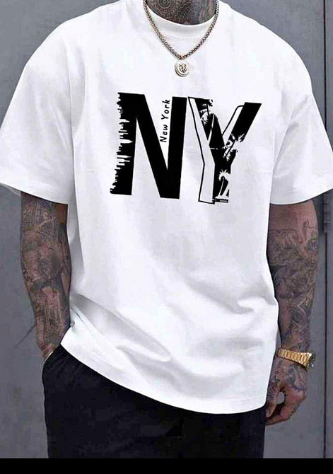 Футболка чоловіча с принтом  48 Біла 2664092913 Дніпро - фото 1