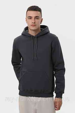 Худі чоловіче базове утеплене RAY BASIC темно-сіре (U0401M-Dark Grey) L Київ