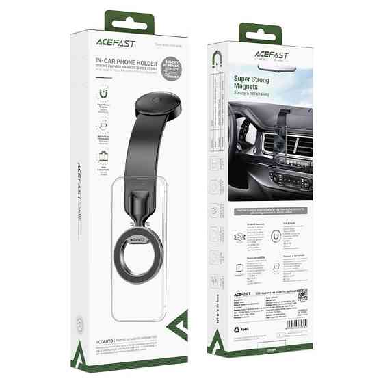 Автотримач для телефона ACEFAST D36 magnetic car holder for dashboard Black Одеса