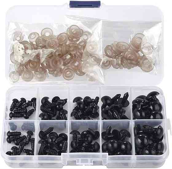 Комплект пластиковых глаз для игрушек, 100 шт, 6-12 мм Киев