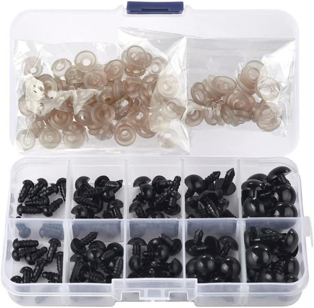 Комплект пластиковых глаз для игрушек, 100 шт, 6-12 мм Киев - изображение 4