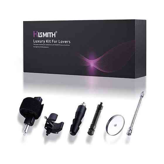 Набір адаптерів для секс-машин Hismith Luxury Kit - KlicLok System Set Sex Aura Київ