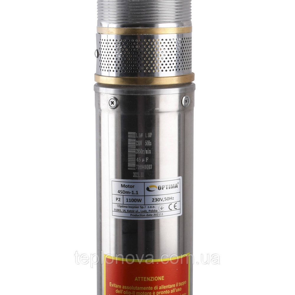 Насос скважинный с повышенной уст-тью к песку  OPTIMA  4SDm3/15 1,1 кВт 109м + пульт+кабель 60м NEW Черновцы - изображение 2