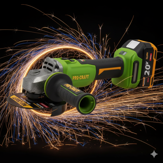 Болгарка безщіткова акумуляторна Procraft PWA220 ,Акумуляторна болгарка без щіток 20В 4 А. г,Бездротові болгарки Львів