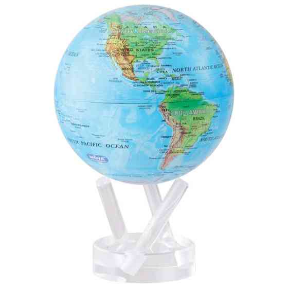 Гіро-глобус Solar Globe Mova Фізична карта світу 15,3 см (MG-6-RBE) Рівне