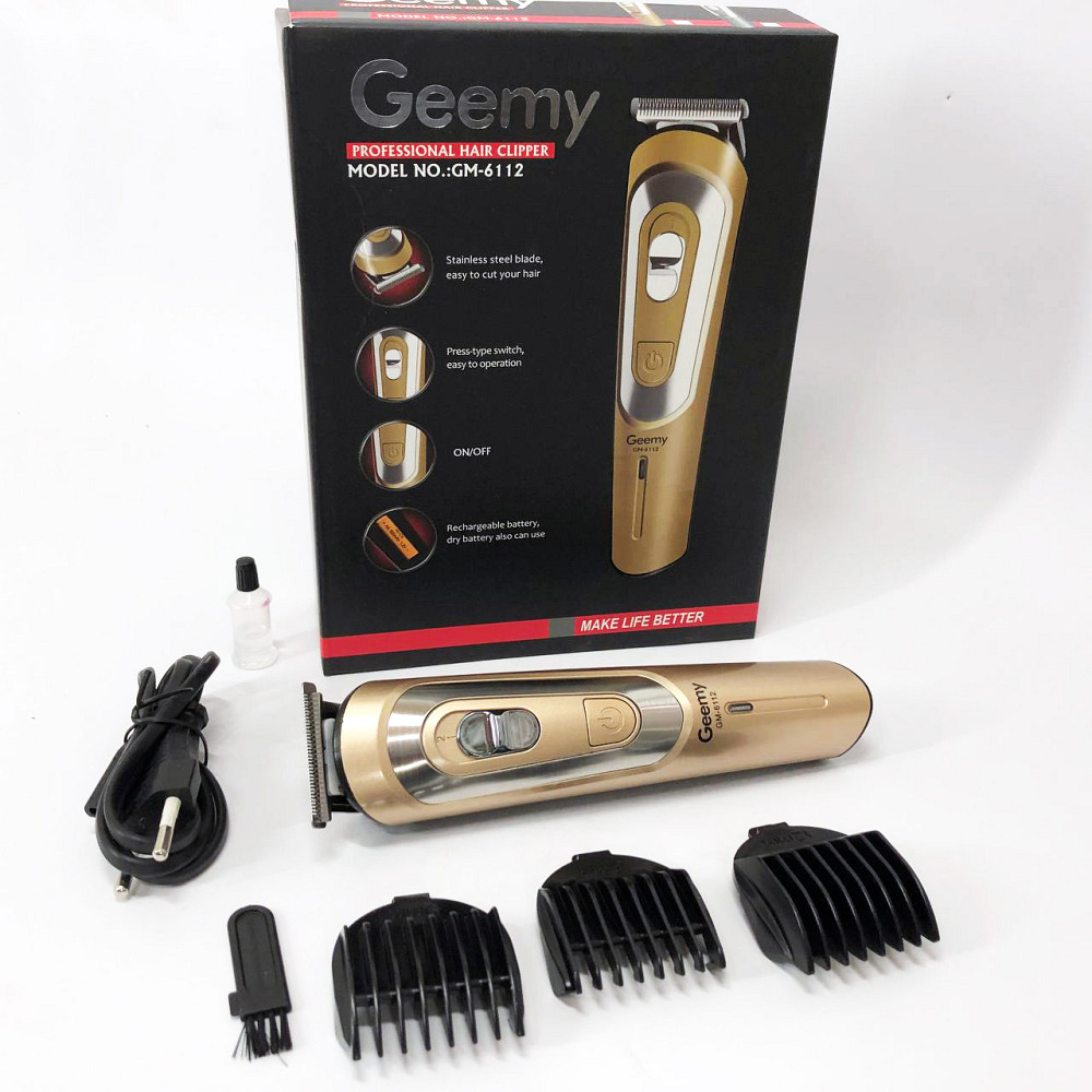 Профи машинка для стрижки волос GEMEI GM-6112, Машинка для стрижки волос домашняя YV-18 Львов - изображение 7