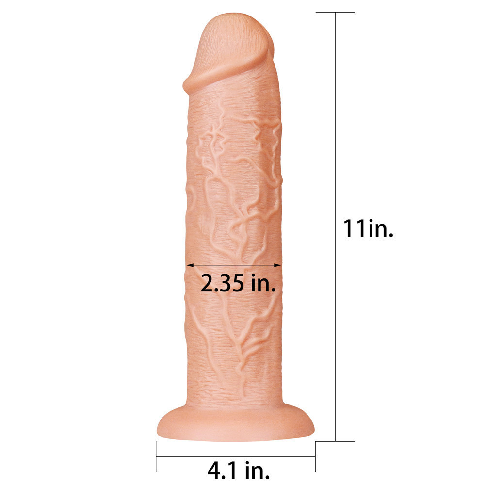 Фалоімітатор - King-Sized Realistic Long Dildo 11" Flesh Sex Aura Київ - фото 8