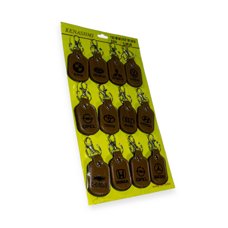 Брелок асорти шкіра (планшет 12 шт) Мукачево - фото 1