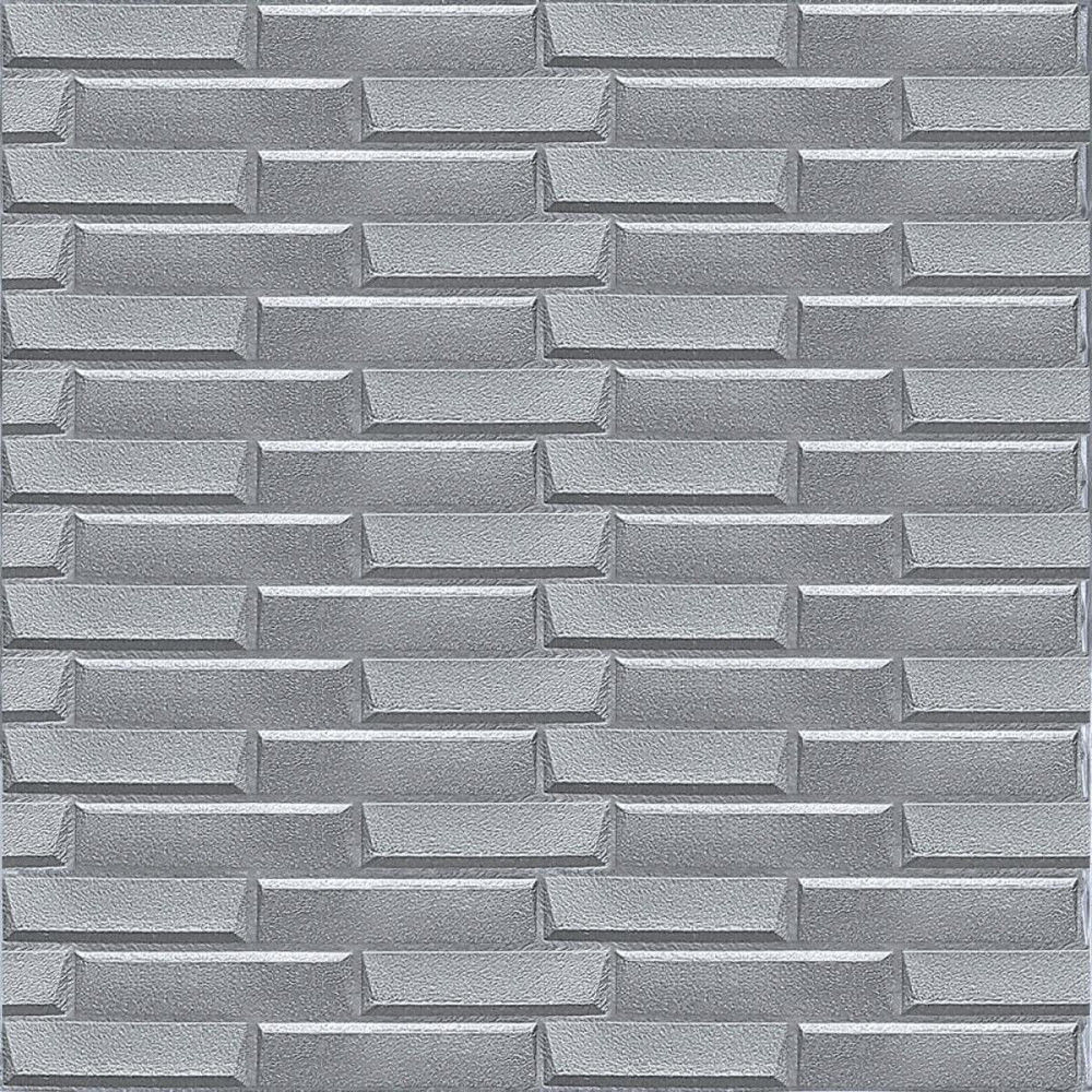 3D панель самоклеюча кладка 770х700х5мм Срібло (034) SW-00000217 Київ - фото 1