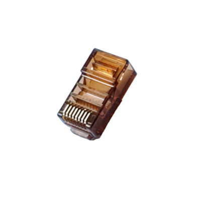 Коннектор Merlion RJ45 cat.5e UTP 8P8C Brown 100 шт (RJ45ML-BN / 05356) Винница - изображение 1