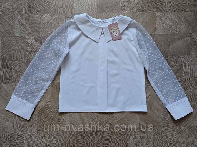 Гарна шкільна блузка з довгим рукавом 116-140 Кривий Ріг - фото 1