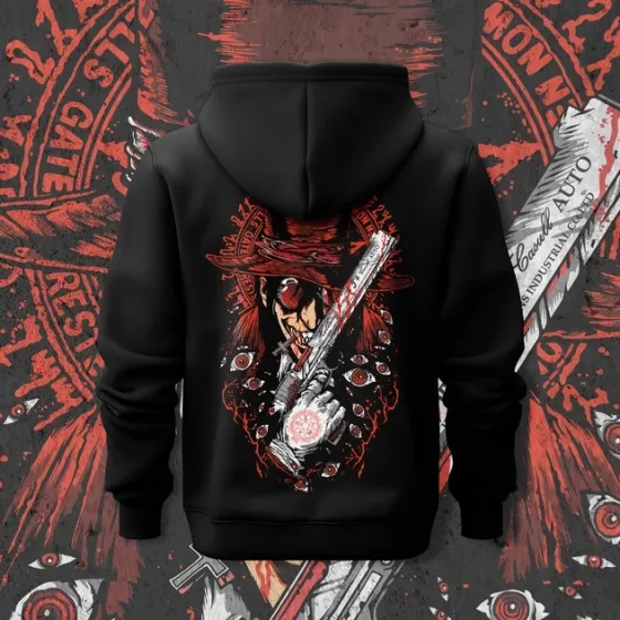 Худи мужское с принтом Hellsing Алукард 2 Размер S Anime1062 Днепр