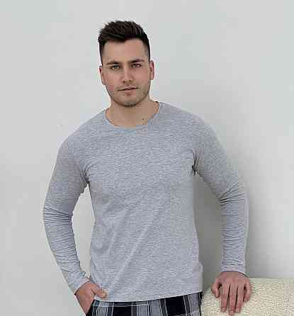 Лонгслів чоловічий класичний сірий Київ