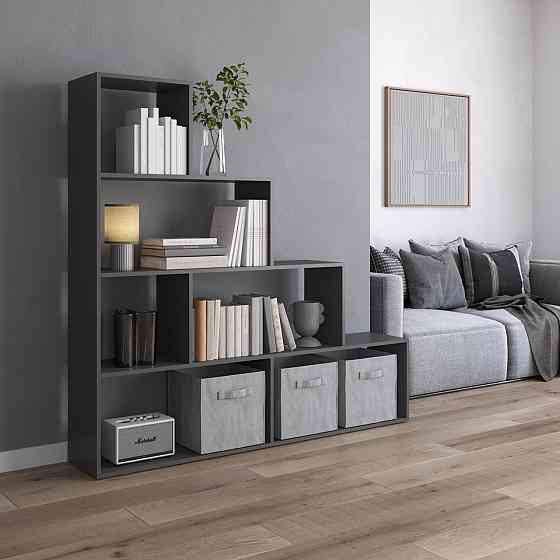 Полка для книг VAYS, стеллаж для дома M-57 Антрацит Львов