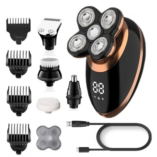 Электробритва аккумуляторная VGR V-316 LCD (5 в 1) триммер машинка для стрижки волос бороды Киев - изображение 1