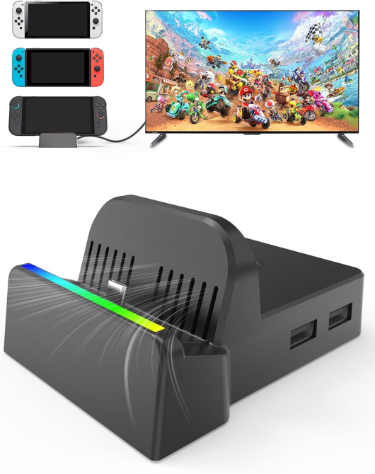 Док-станция для Switch TV для Nintendo Switch 2/1/OLED, портативная док-станция для Switch 2, дорожная база, HDMI 4K@60Hz Киев - изображение 3