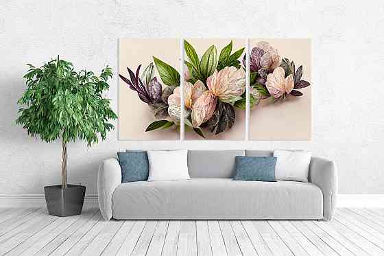 Модульная картина в гостиную / спальню    Квіти    ART-156_3A Киев