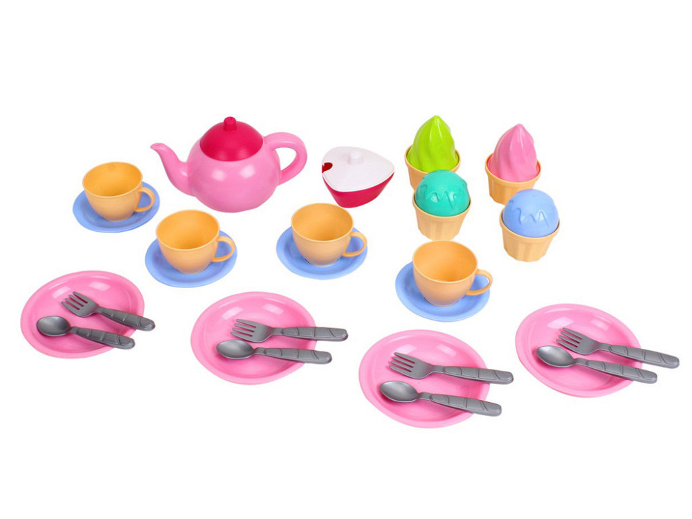 Набір ТехноК кухня з набором посуду Рожевий (7280) Чернігів - фото 2